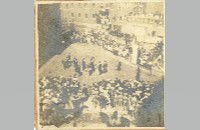 Theodore Roosevelt planting a tree at the Carnegie Library