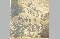 Theodore Roosevelt planting a tree at the Carnegie Library