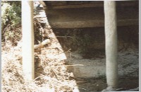 Erosion of bridge at Ridglea Country Club Drive, 1990 (093-007-126)