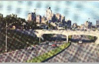 I-30 at Ballinger Street Bridge, Downtown Fort Worth, 1950s