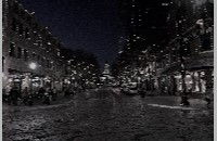 Tarrant County Courthouse and Main Street at night (019-018-556)