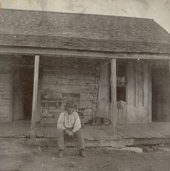 James Kenedy Allen at the Allen Family Log Cabin