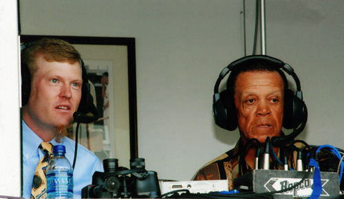 Rush Olsen and Maury Wills at Cats Game