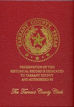 Tarrant County Historic Ledgers cover