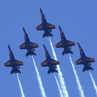 Blue Angels in formation