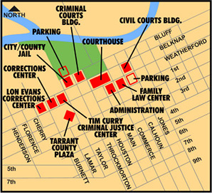 Parking Map for Downtown Fort Worth