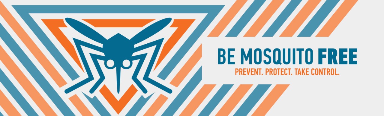 Be Mosquito Free logo; Prevent. Protect. Take Control.