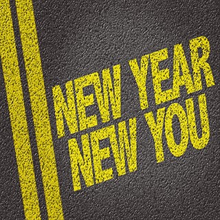 words painted on street, New Year New You