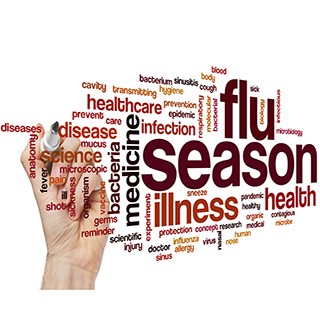 flu season word cloud