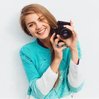 Teen with camera